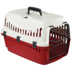 Caisse de transport chat 'Expedion' Rouge PVC 45 x 30 x 30 cm* New
