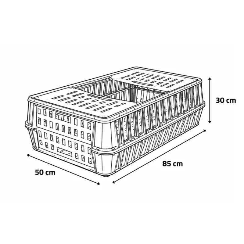 Caisse de transport pour volaille à fond plein* Hot