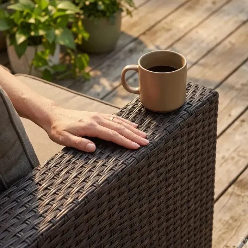 Canapé extérieur California 2 places marron*Keter Outlet