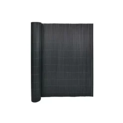 Canisse PVC occultant double face 1,5x5m gris - Kit complet avec fixation* Clearance