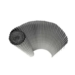 Canisse PVC occultant simple face 1,5x5m gris - Kit de fixation inclus* Outlet