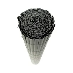 Canisse PVC occultant simple face 1,5x5m gris - Kit de fixation inclus* Outlet