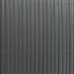 Canisse PVC occultant simple face 1,5x5m gris - Kit de fixation inclus* Outlet