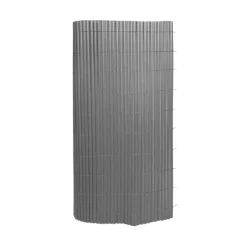 Canisse PVC occultant simple face 1x5m gris - Kit de fixation inclus* Discount