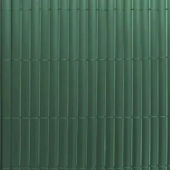 Canisse PVC occultant simple face 1,5x5m vert - Kit de fixation inclus* Discount