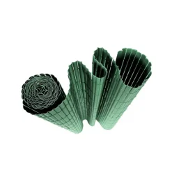 Canisse PVC occultant simple face 1,5x5m vert - Kit de fixation inclus* Discount