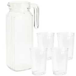 Carafe en verres 1100 ml 4 verres 200 ml* Hot