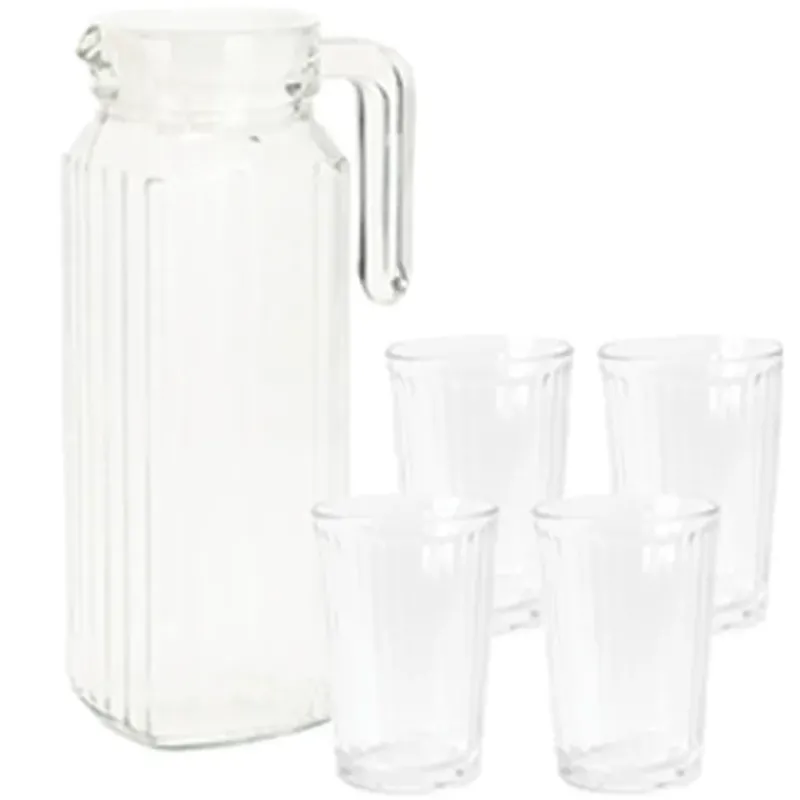 Carafe en verres 1100 ml 4 verres 200 ml* Hot