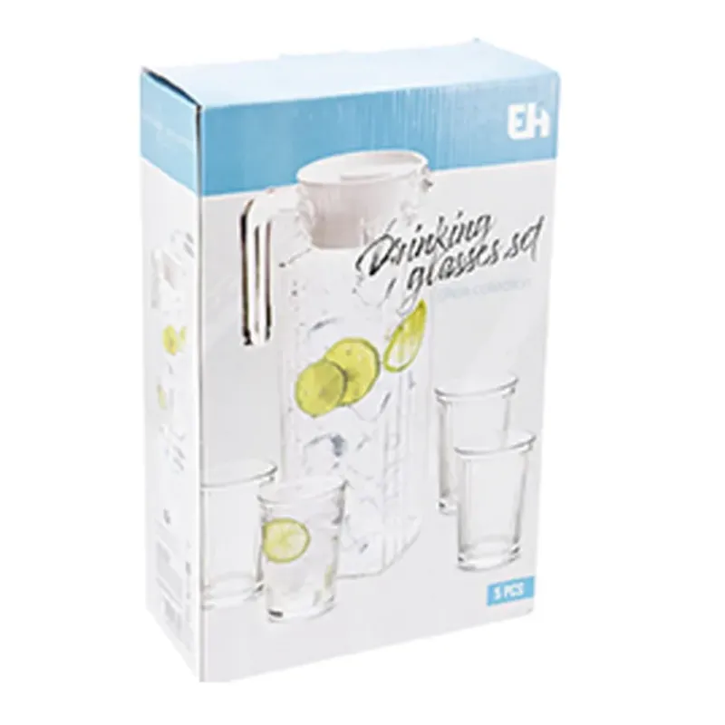 Carafe en verres 1100 ml 4 verres 200 ml* Hot