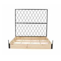 Carré potager en bois de sapin avec treillis - 115x80x128cm* Sale