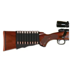 Cartouchière de crosse 9 balles néoprène noire* Discount