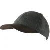 Casquette à carreaux réglable laine polyester kaki marron T58* Sale