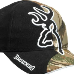 Casquette Big Buckmark coton noir camo forest taille unique*BROWNING Outlet