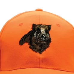 Casquette confort brodé sanglier tissu respirant orange*Treeland Clearance