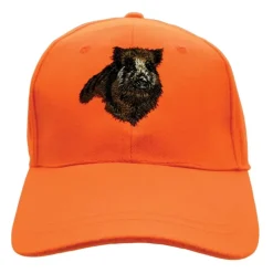 Casquette confort brodé sanglier tissu respirant orange*Treeland Clearance