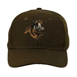 Casquette confort brodé sanglier tissu respirant marron*Treeland Outlet