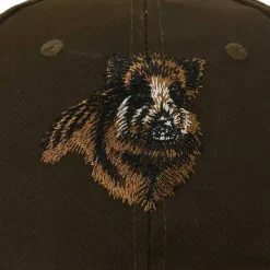 Casquette confort brodé sanglier tissu respirant marron*Treeland Outlet