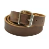 Ceinture cuir 120 cm marron simple ardillon hauteur 2,7 cm*