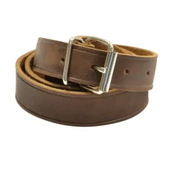 Ceinture cuir 120 cm marron simple ardillon hauteur 2,7 cm*