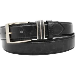 Ceinture Noire Synthétique Boucle Métallique Résistante 125 cm* Hot