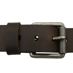 Ceinturon cuir Buffle Boucle Rouleau Marron 120 cm*