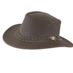 Chapeau chasse souple imperméable cuir velour marron 57 à 60*TeamWood