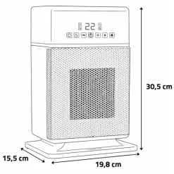 Chauffage et humidificateur minuterie 12h 1800W 19,8x15,5x30,5cm* Sale