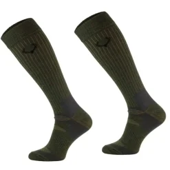 Chaussettes hautes cerf kaki laine mérino 40% - Mixte* Discount