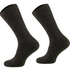 Chaussettes mérino kaki non-comprimantes 80% laine 15% polyamide*