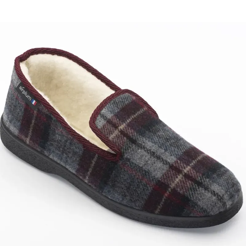 Chaussons fourrés Polaine bordeaux – charentaise Made in France*Airplum Outlet
