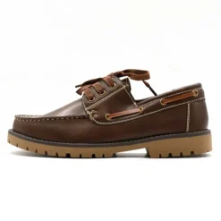 Chaussures bateau semelle crantée synthétique marron 40 à 46* Best