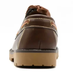 Chaussures bateau semelle crantée synthétique marron 40 à 46* Best