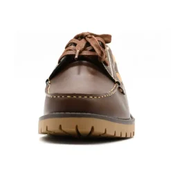 Chaussures bateau semelle crantée synthétique marron 40 à 46* Best