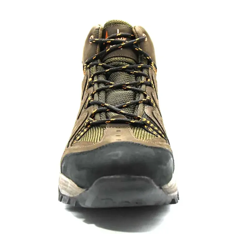 Chaussures de marche montantes Dolan cuir et toile marron 40 à 46*Ayoka New