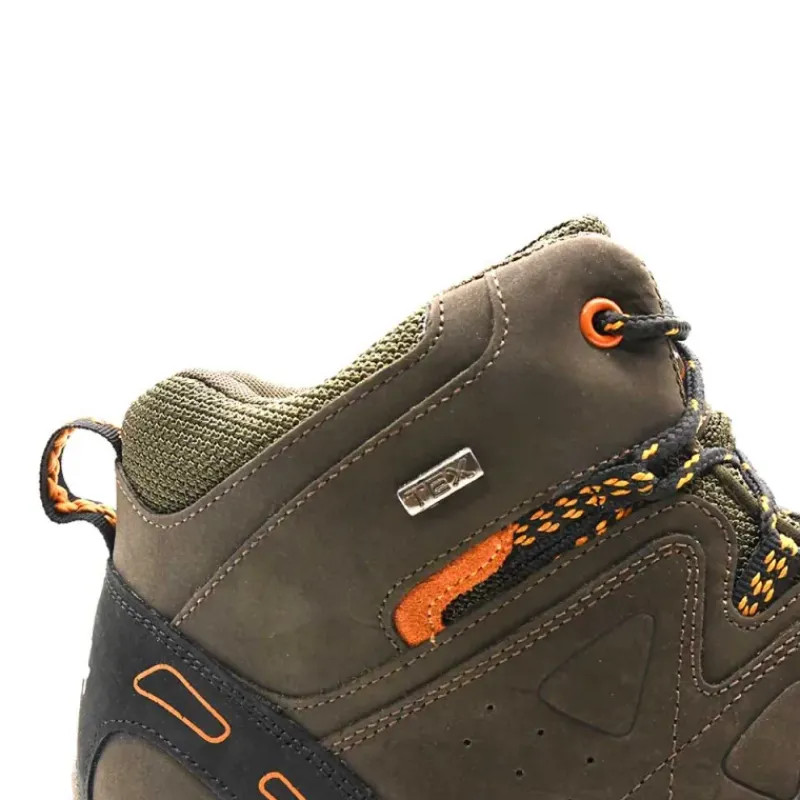 Chaussures de marche montantes Dolan cuir et toile marron 40 à 46*Ayoka New