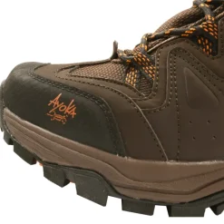 Chaussures de marche montantes Dolan cuir et toile marron 40 à 46*Ayoka New