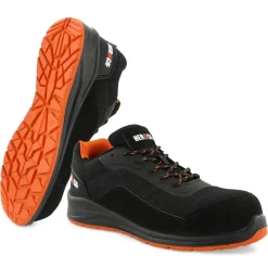 Chaussures de sécurité Leno - S1P SRC - Noir/Orange - Homme*Herock Discount