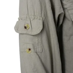 Chemise Authentic multipoches boutons coton beige S à 3XL*Bartavel Sale