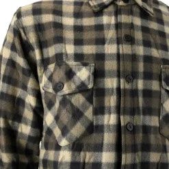 Chemise chasse chaude à carreaux 2 poches polyester kaki M à 3XL*Treeland Discount