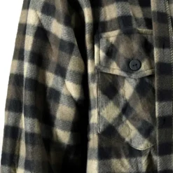 Chemise chasse chaude à carreaux 2 poches polyester kaki M à 3XL*Treeland Discount