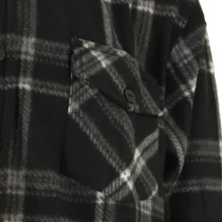 Chemise chaude homme à carreaux polyester grise M à 3XL*Treeland