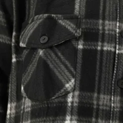 Chemise chaude homme à carreaux polyester grise M à 3XL*Treeland