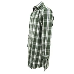 Chemise long pan à carreaux boutons coton flanelle vert M à 5XL*LMA Hot