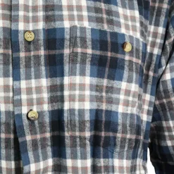 Chemise longue à carreaux bleu Chevron taille L à 2XL* Sale