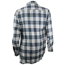 Chemise longue à carreaux bleu Chevron taille L à 2XL* Sale