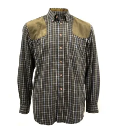 Chemise Sologne 100% coton marron taille S à 3XL*Percussion