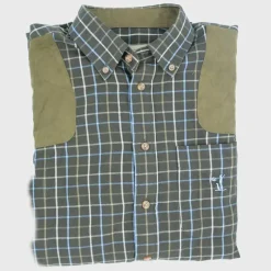 Chemise Sologne 100% coton marron taille S à 3XL*Percussion