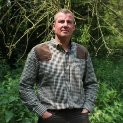 Chemise ® Sologne vert marron*Percussion Hot