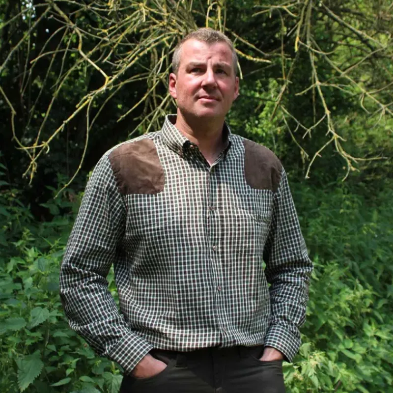 Chemise ® Sologne vert marron*Percussion Hot