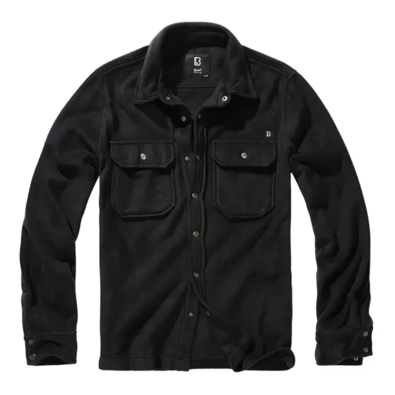 Chemise polaire homme Jeff ® noire - Manches longues*Brandit Sale